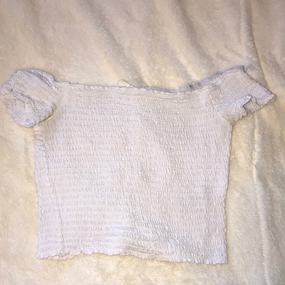 Off the shoulder cropped top